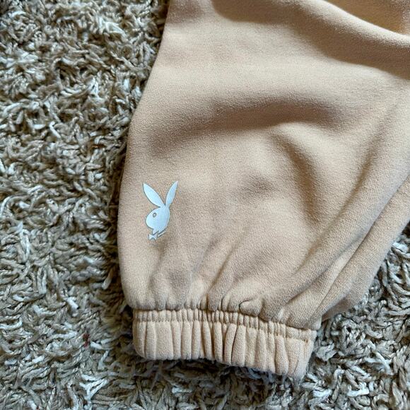 Playboy by Pacsun Beige Sweatpants Jogger Bunny Pants Women’s XS - Picture 3 of 8